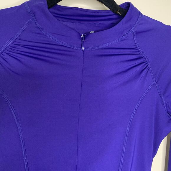 Athleta Tidal Ruched Rash Guard Cover Up Purple Size Small - Picture 4 of 9